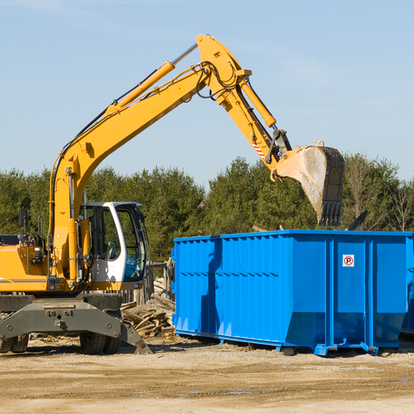 what size residential dumpster rentals are available in Peconic